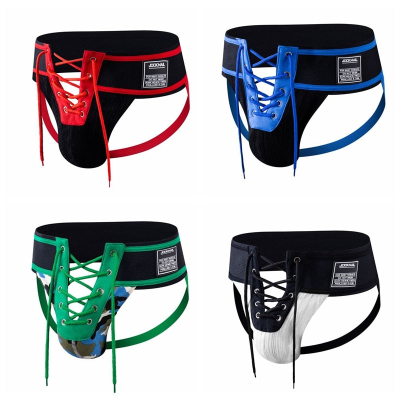 JM Football LaceUp Jock 4Pack