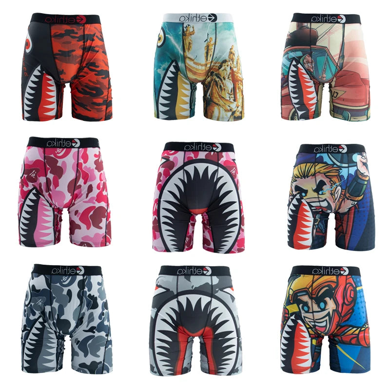 Full-Length Graphic Boxers