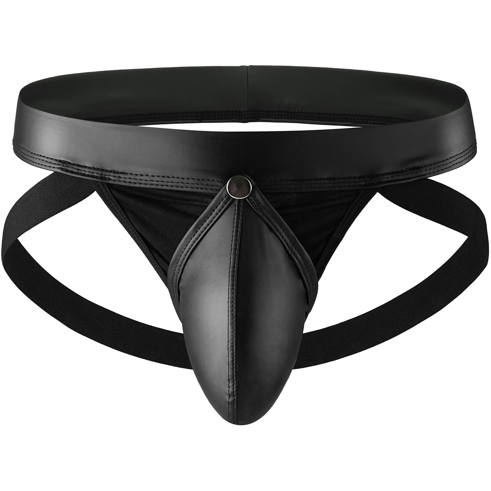 Faux Leather Pouch Jock