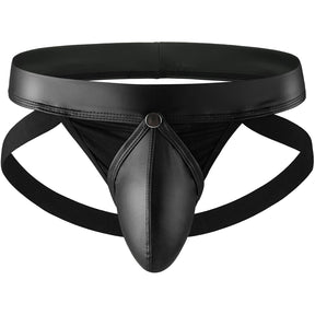 Faux Leather Pouch Jock