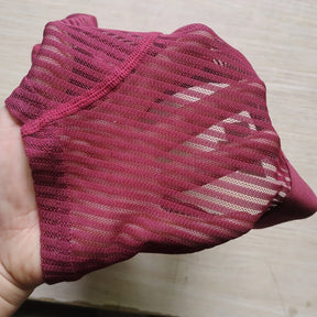 Satin Striped Mesh Boxer Briefs