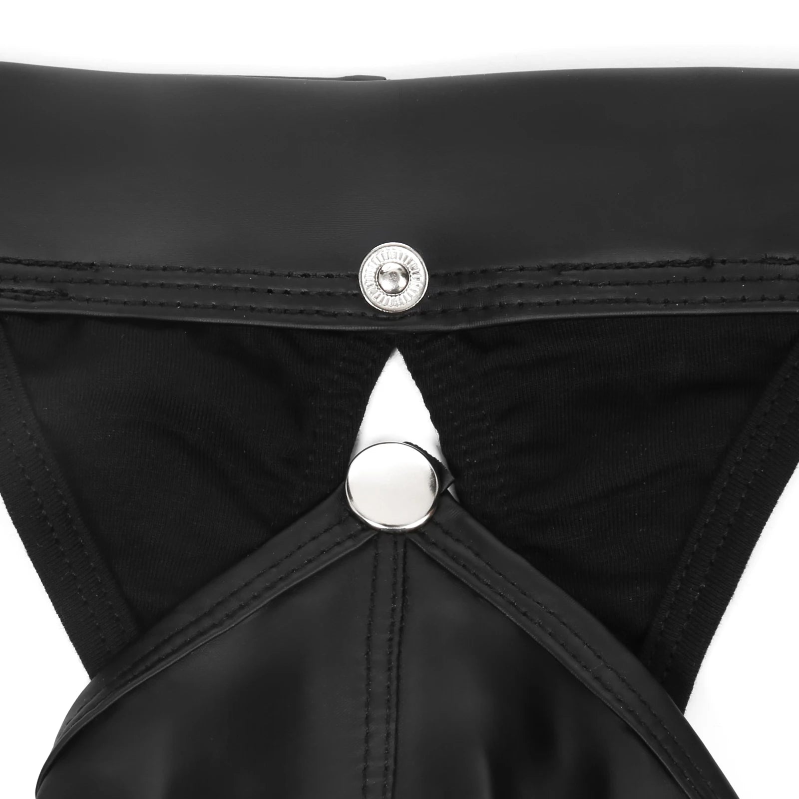 Faux Leather Pouch Jock