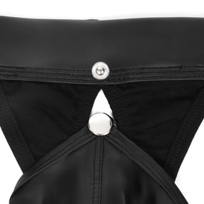 Faux Leather Pouch Jock