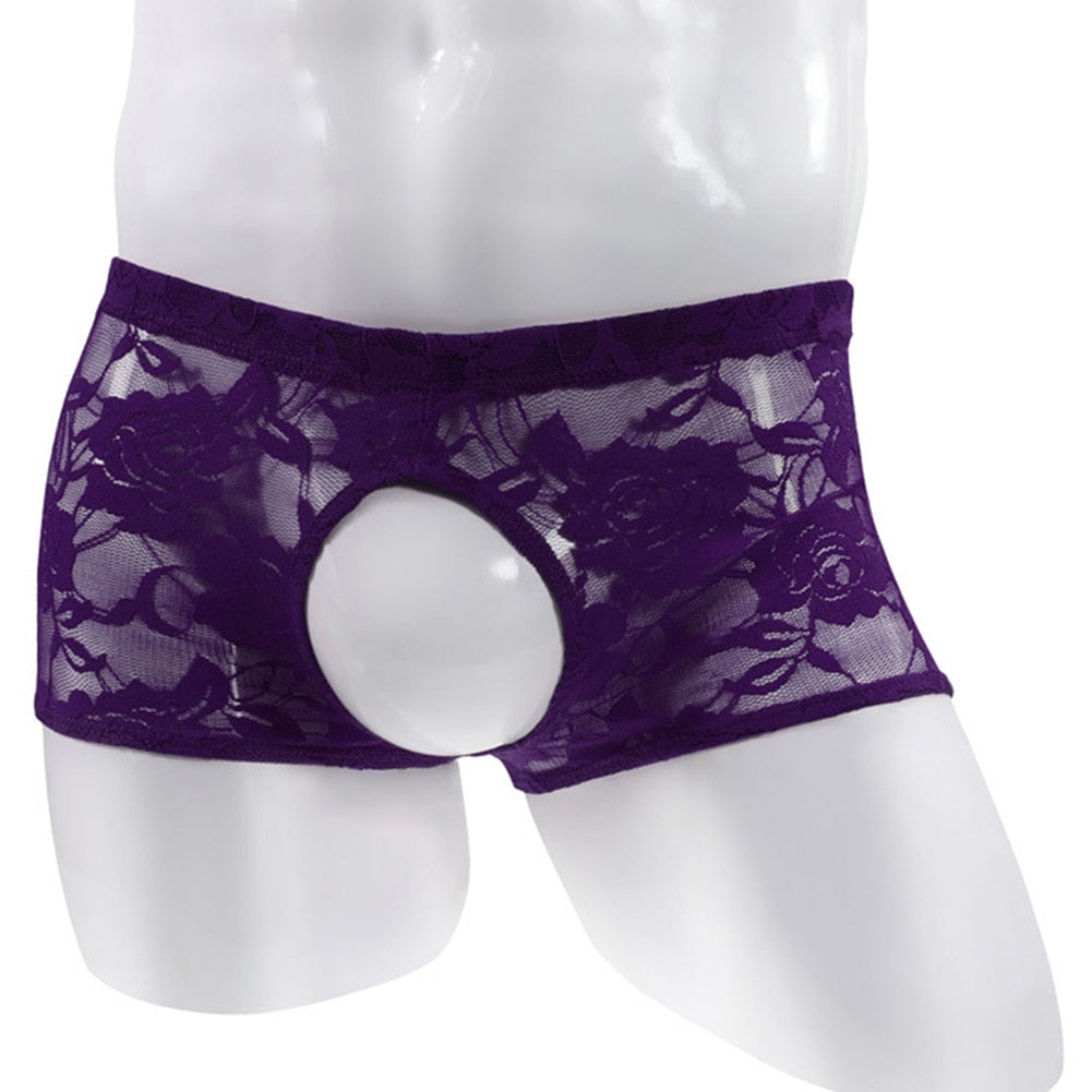 Crotchless Lace Boxers