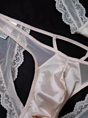 DM Satin Lace Open Briefs